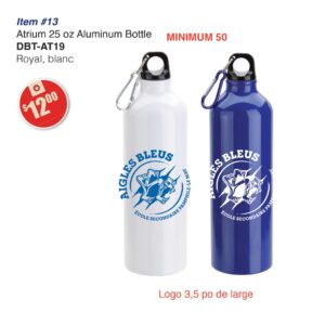 Item 13 Aigles Bleus Bouteille 25 oz 2026