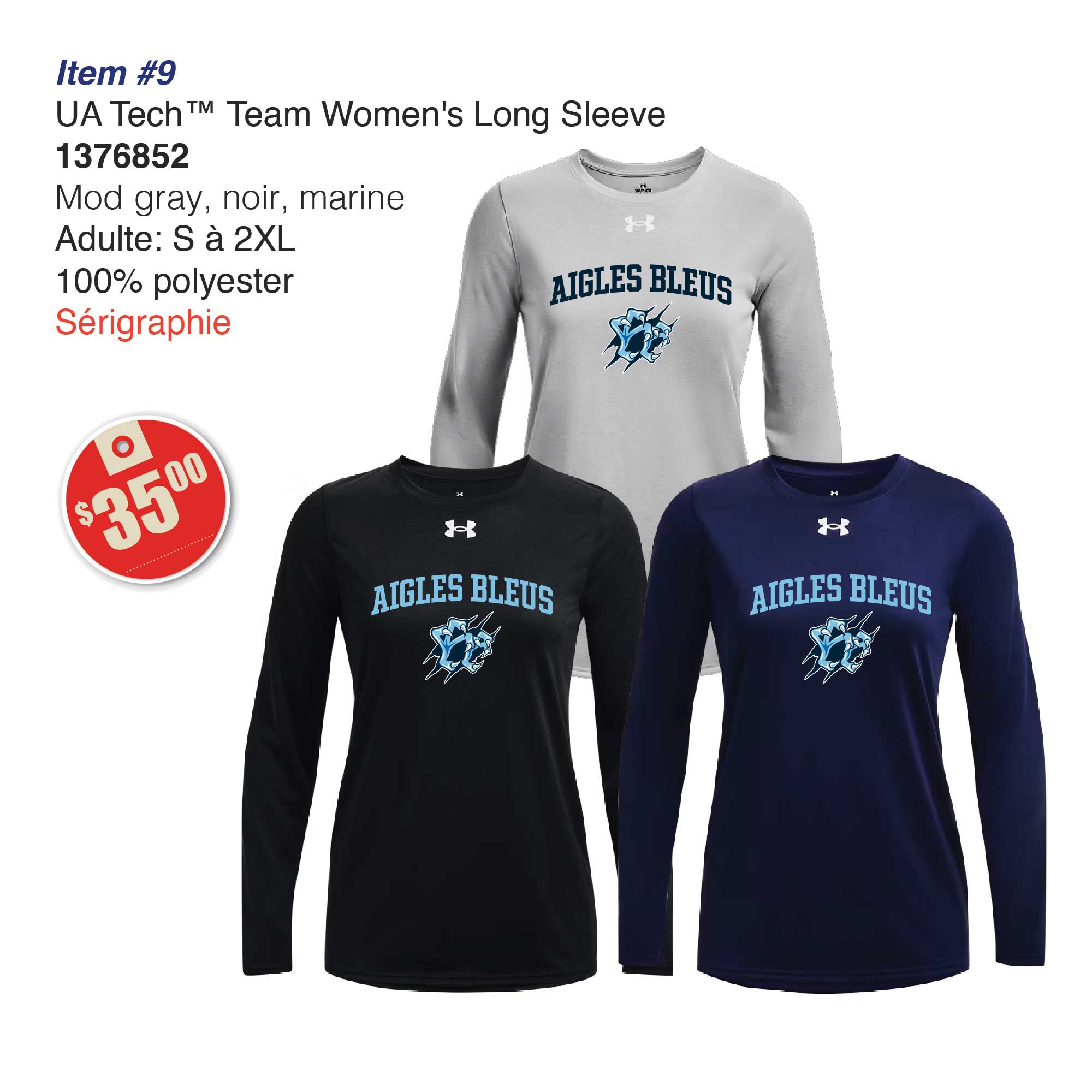 Item 09 Aigles Bleus UA Femme Long Sleeve 1376852 2026